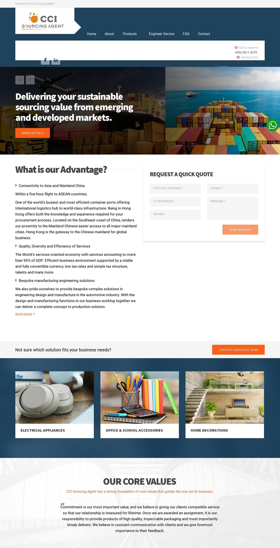 ccisourcingagent.com — Shopify storefront screenshot