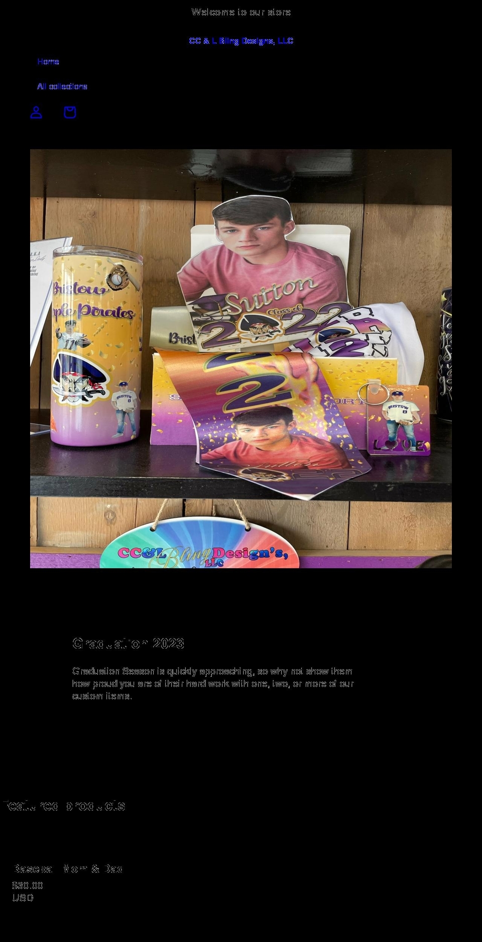 cclblingdesign.com shopify website screenshot