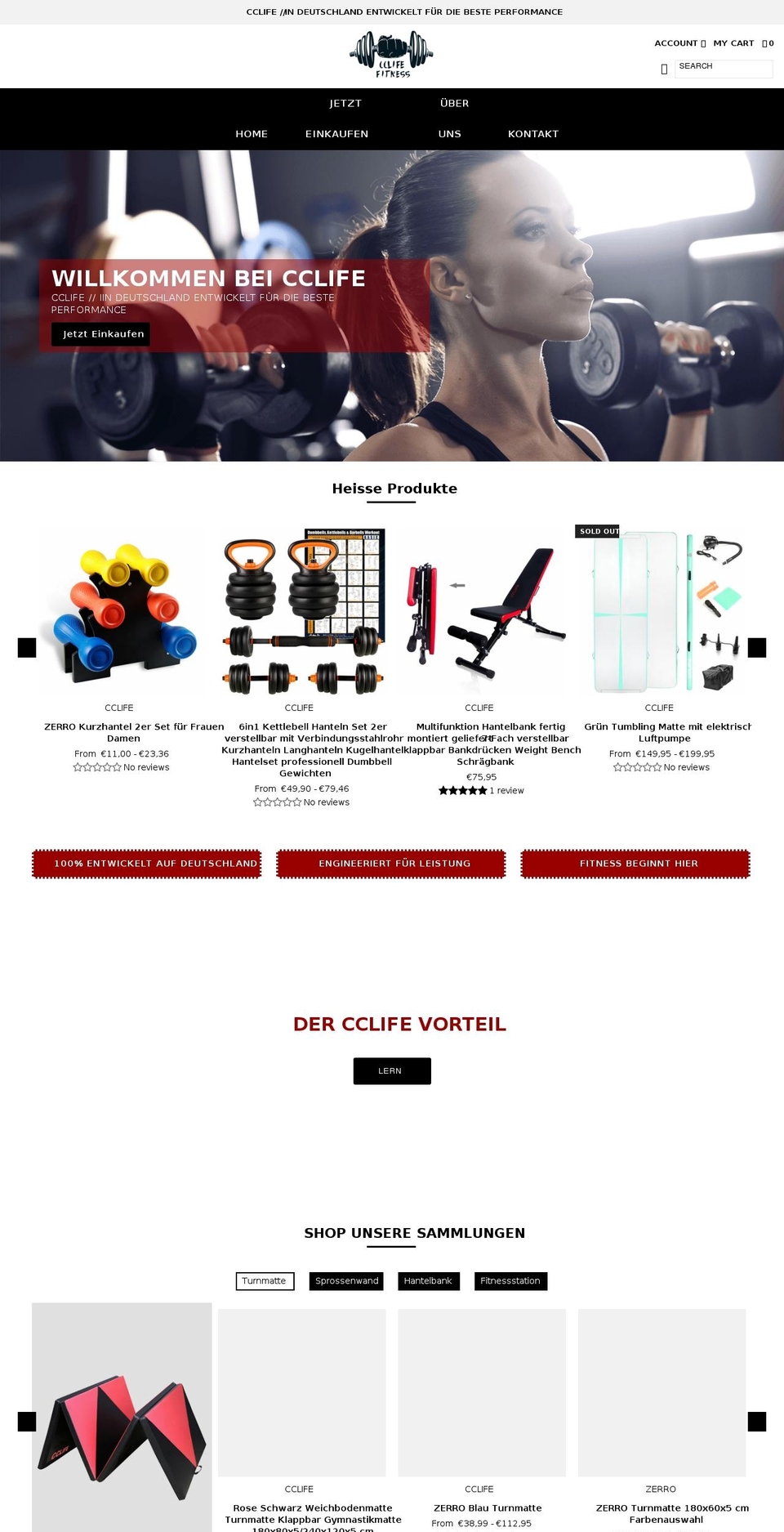 cclifesports.com shopify website screenshot