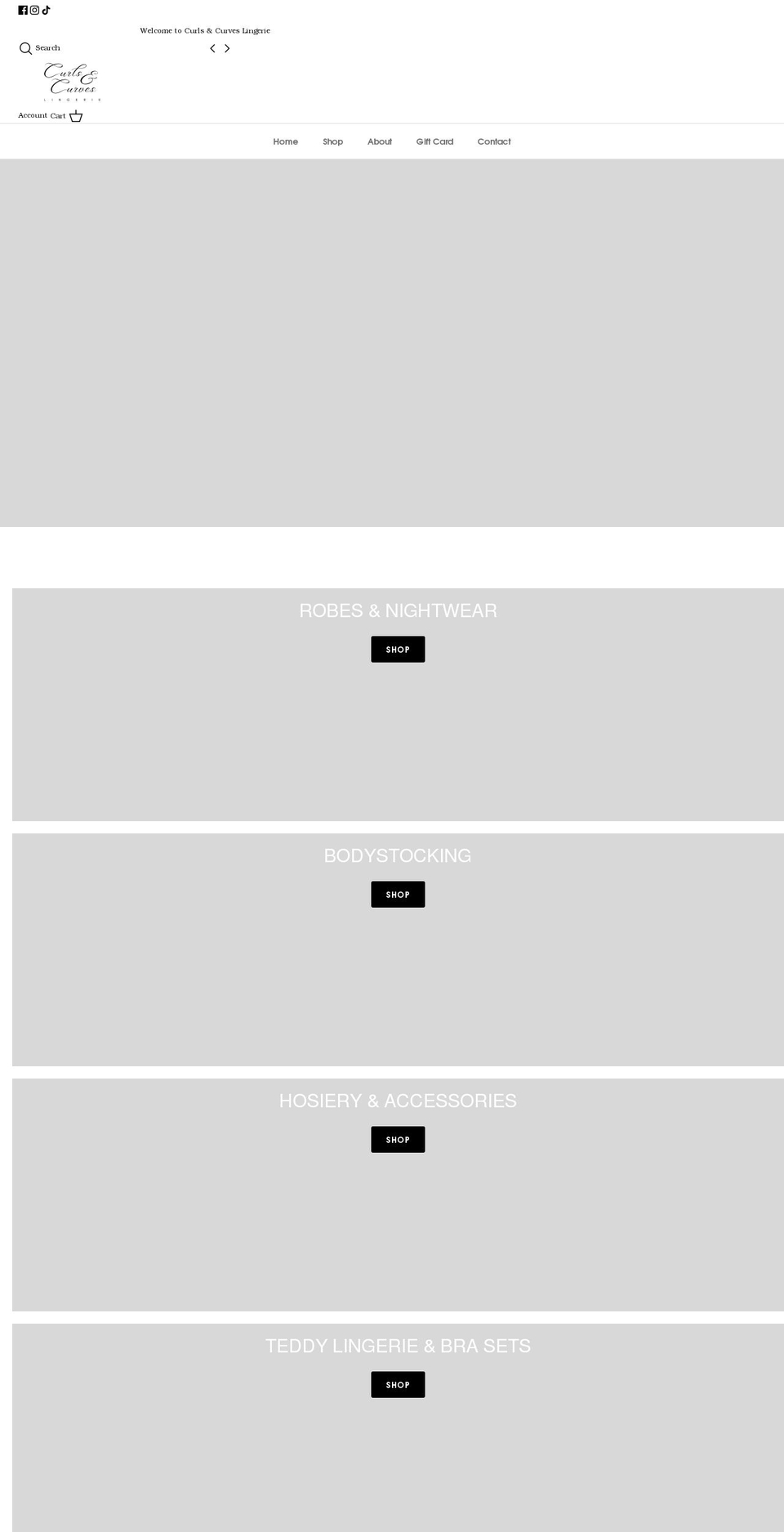 cclingerie.com shopify website screenshot