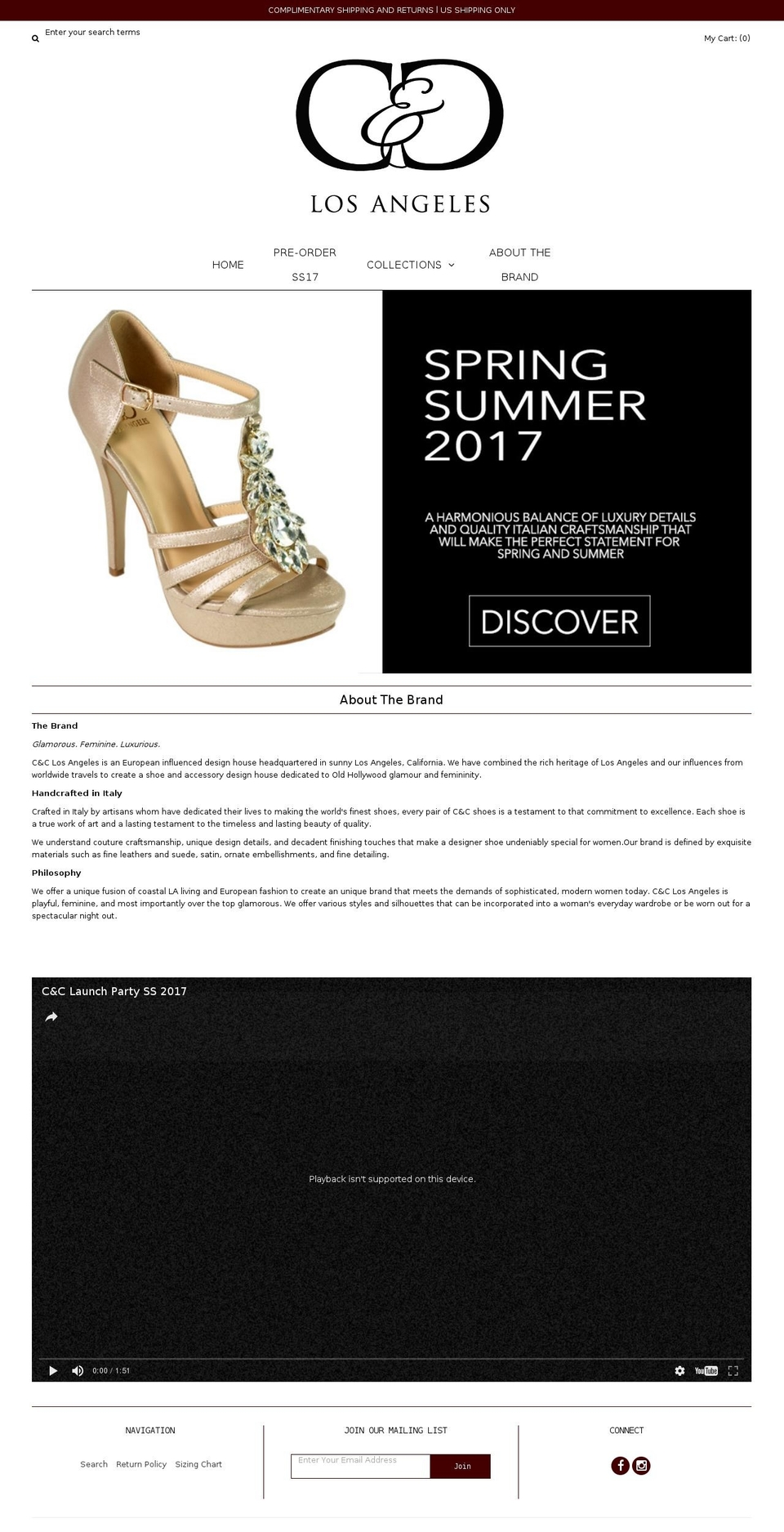cclosangeles.com shopify website screenshot