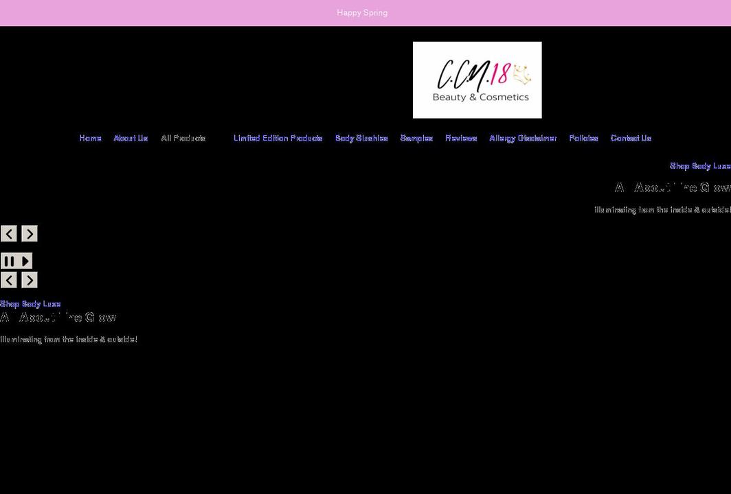 ccn18cosmetics.com shopify website screenshot