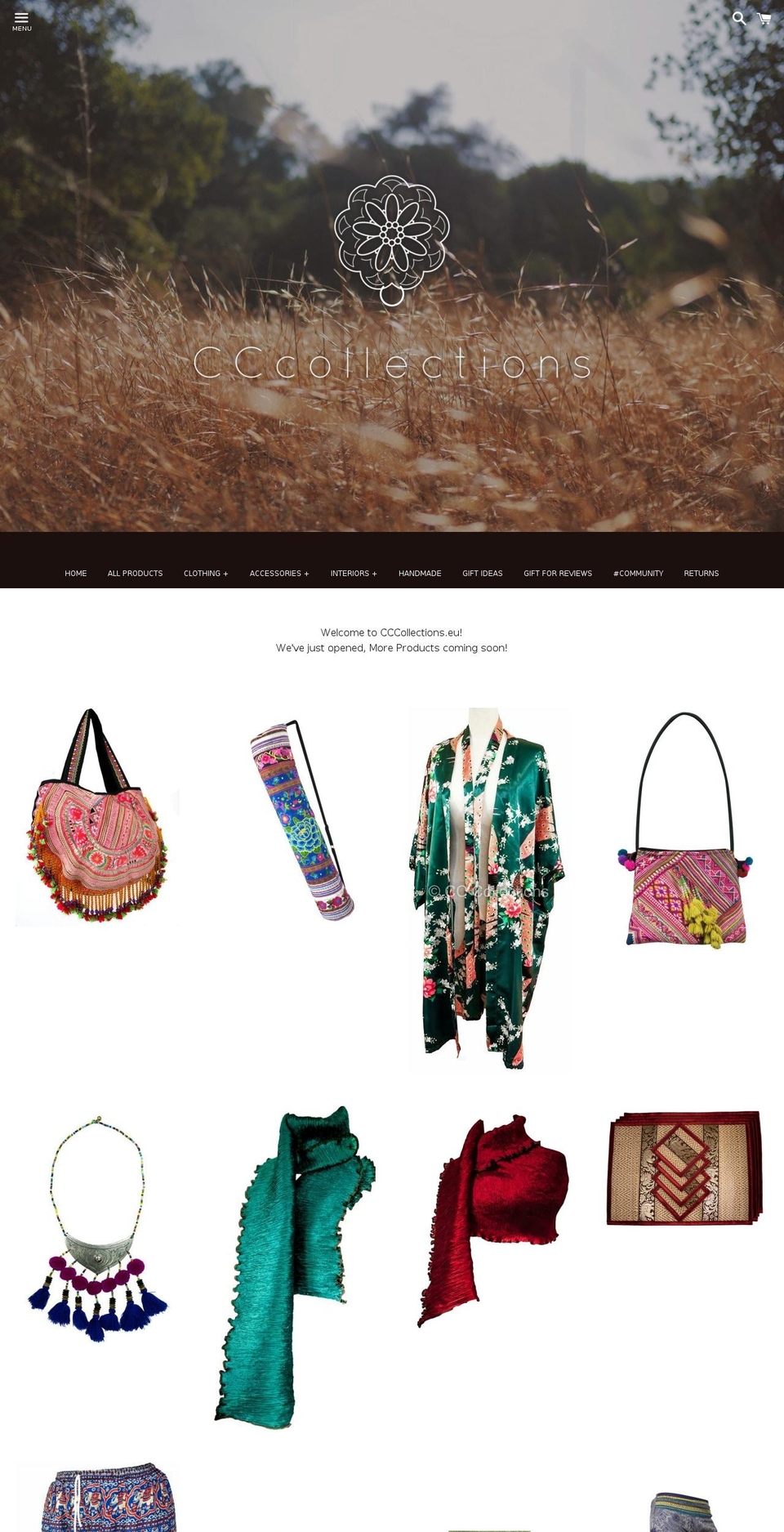 ccollections.com shopify website screenshot
