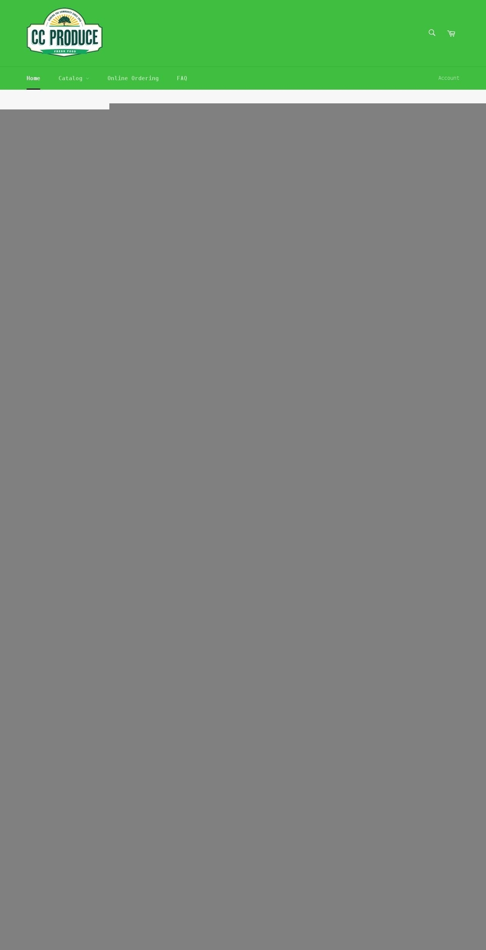 ccproducehd.com shopify website screenshot