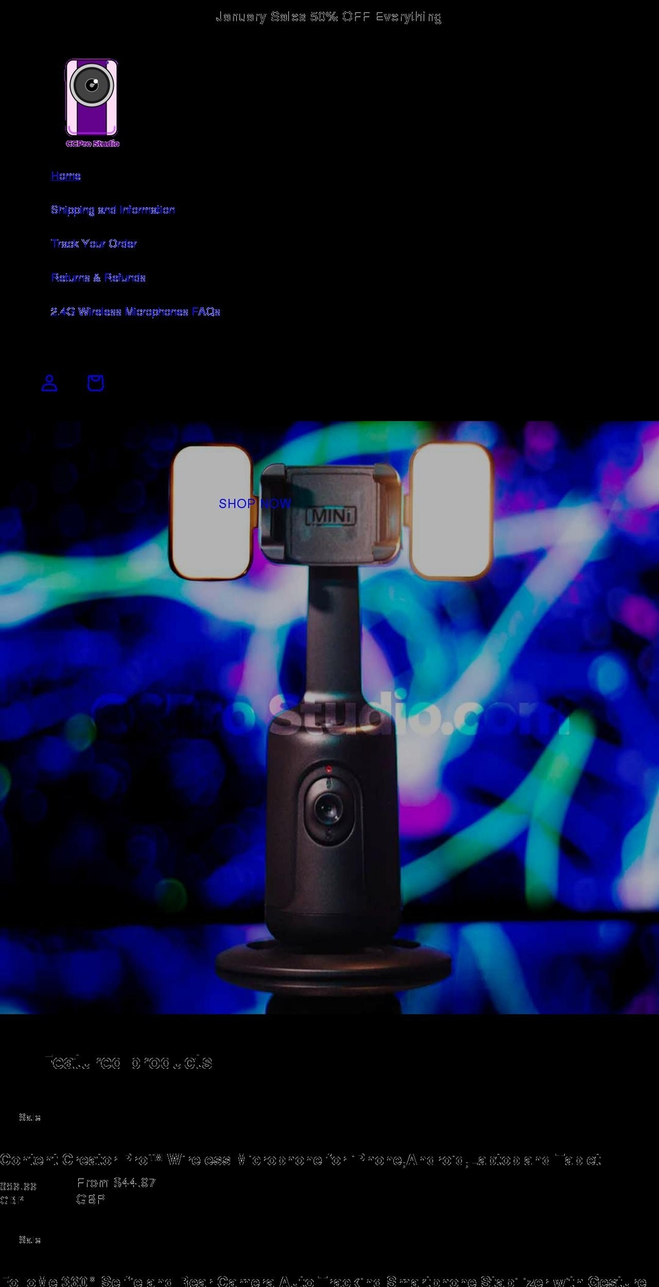 ccprostudio.com shopify website screenshot