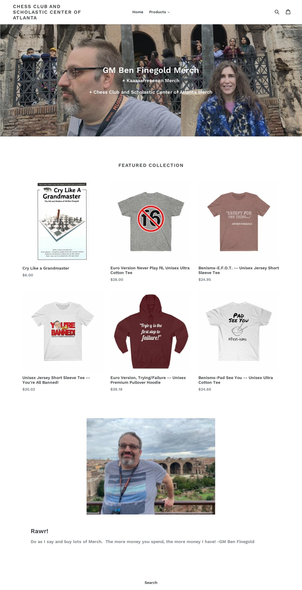 ccscatlmerch.com shopify website screenshot