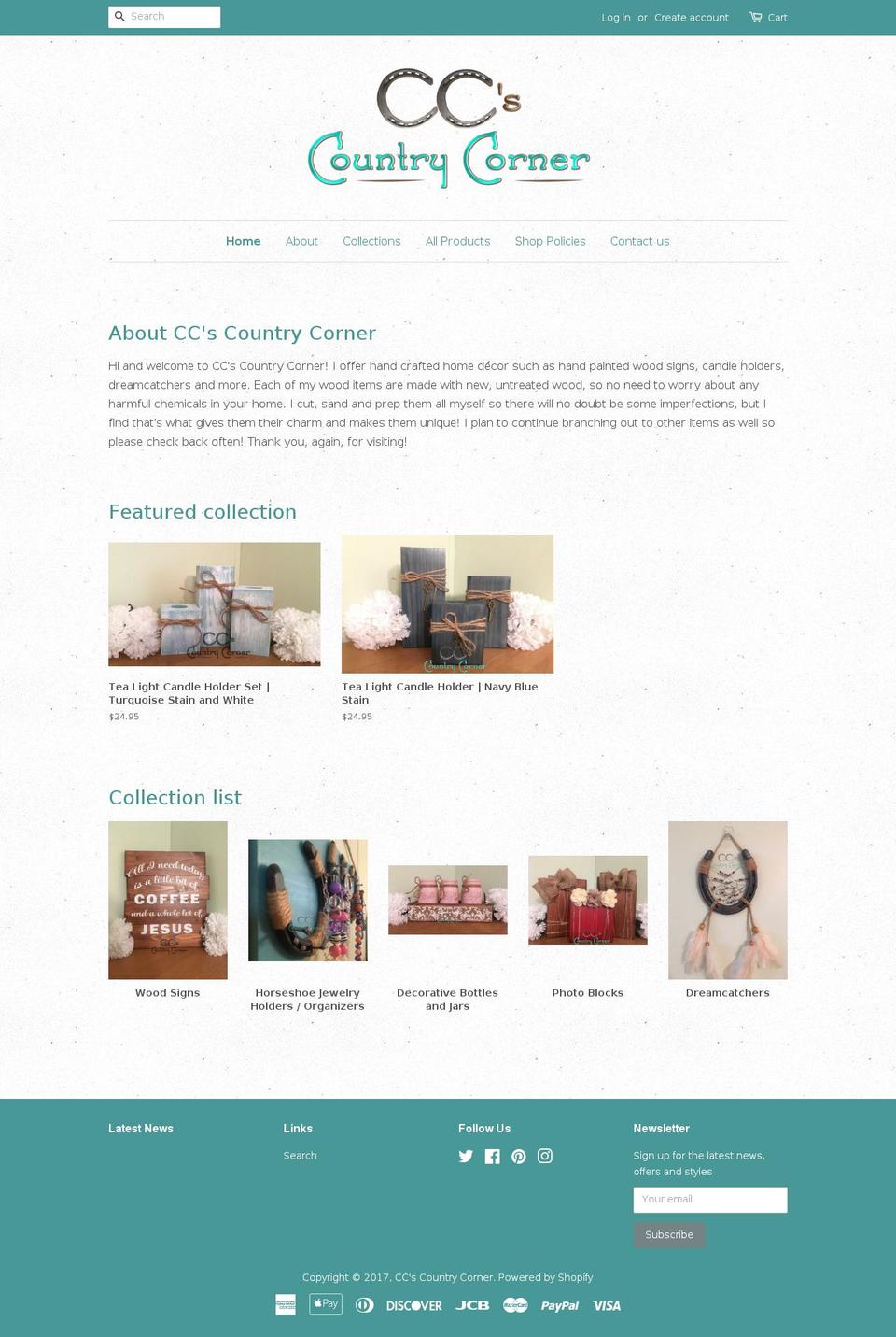 ccscountrycorner.com shopify website screenshot