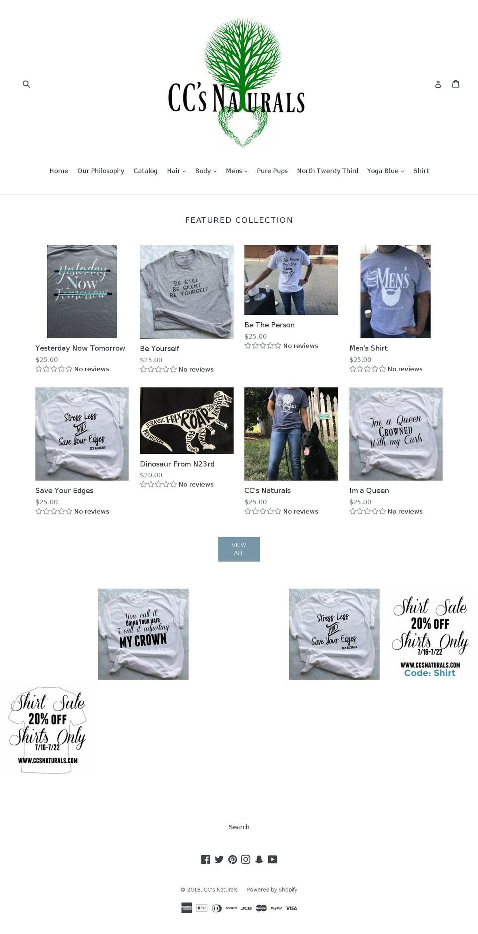 ccsnaturals.com shopify website screenshot