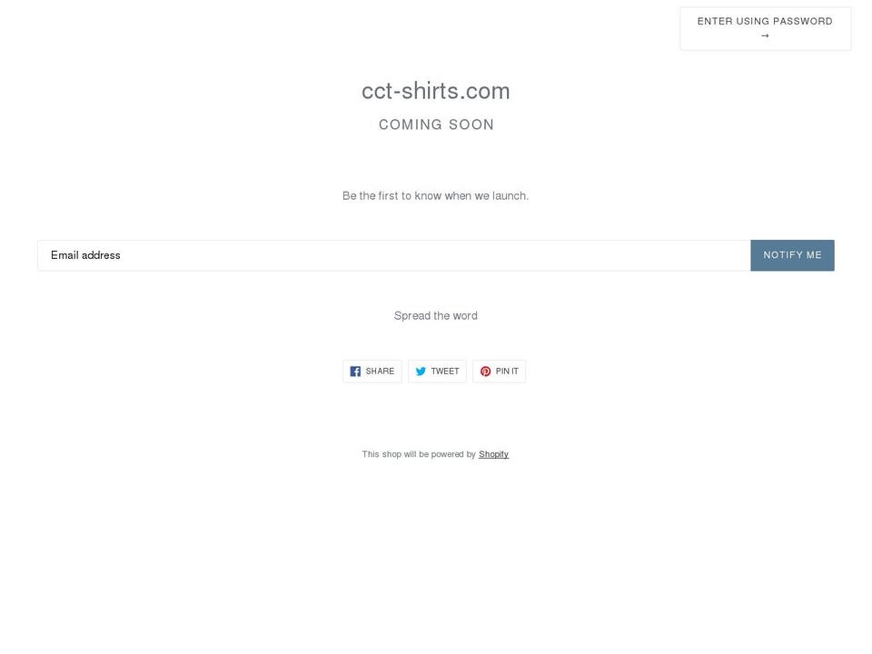 cct-shirt.com — Shopify storefront screenshot