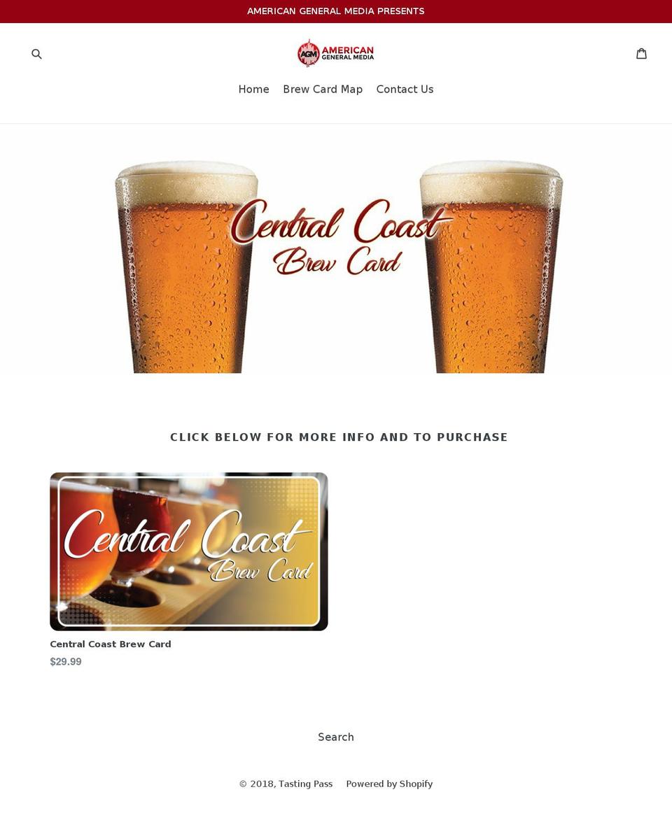 cctastingpass.com — Shopify storefront screenshot