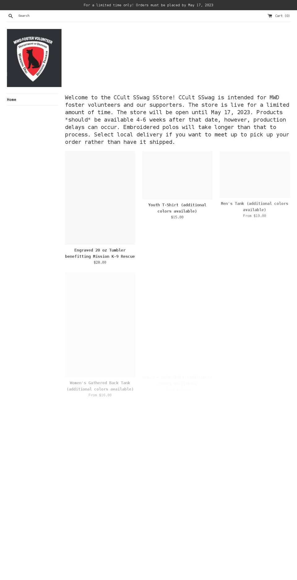 ccultsswag.com shopify website screenshot