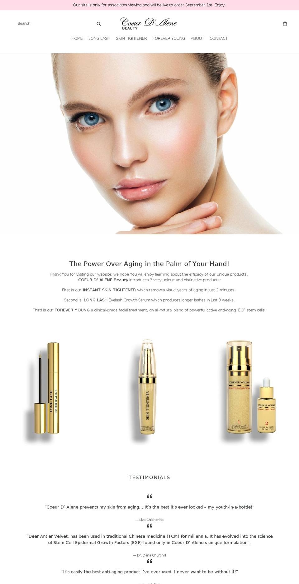 cdabeauty.com — Shopify storefront screenshot