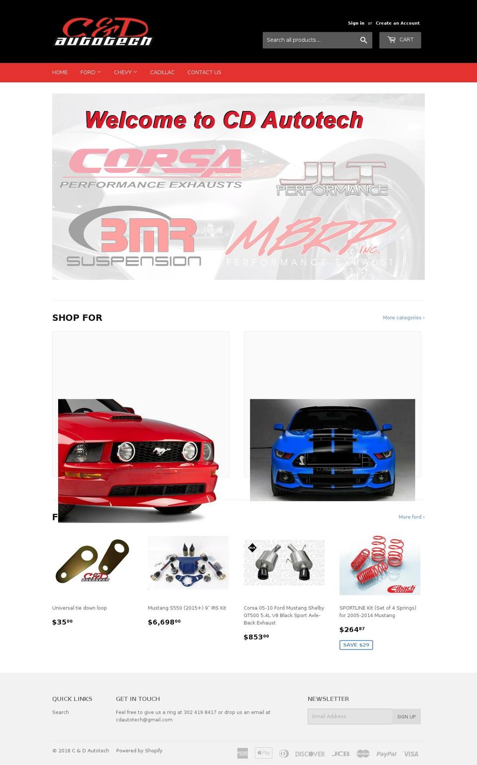 cdautotech.com — Shopify storefront screenshot