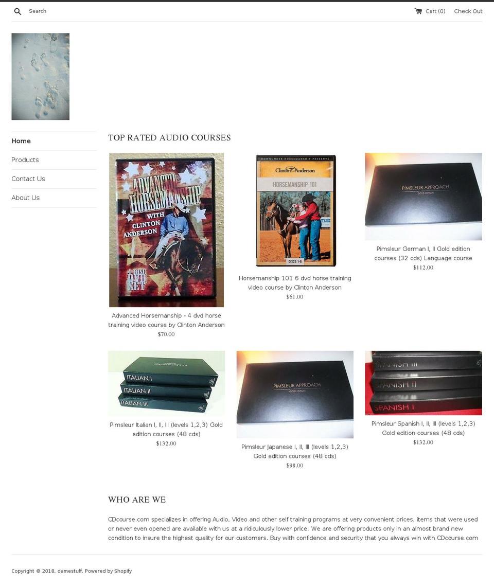 cdcourse.com — Shopify storefront screenshot