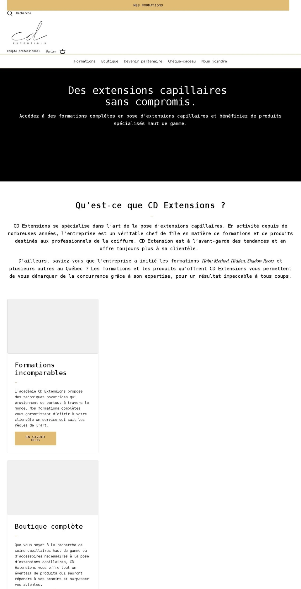 cdextensions.com shopify website screenshot