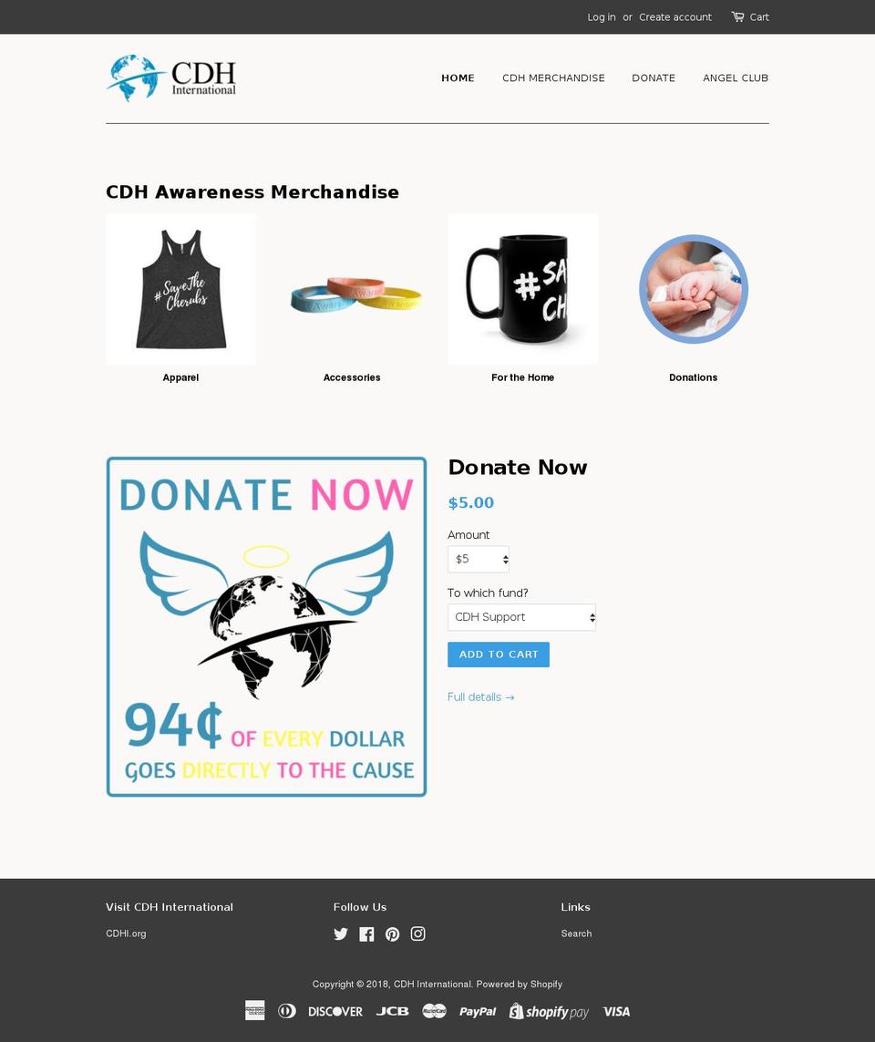 cdhawarenessshop.org shopify website screenshot