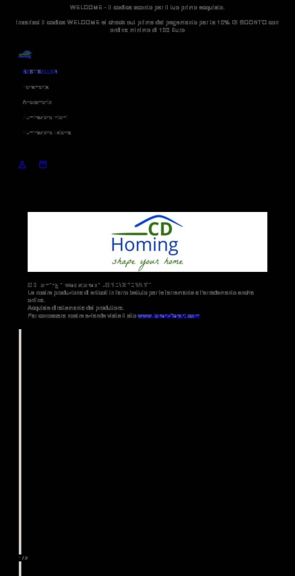 cdhoming.it shopify website screenshot