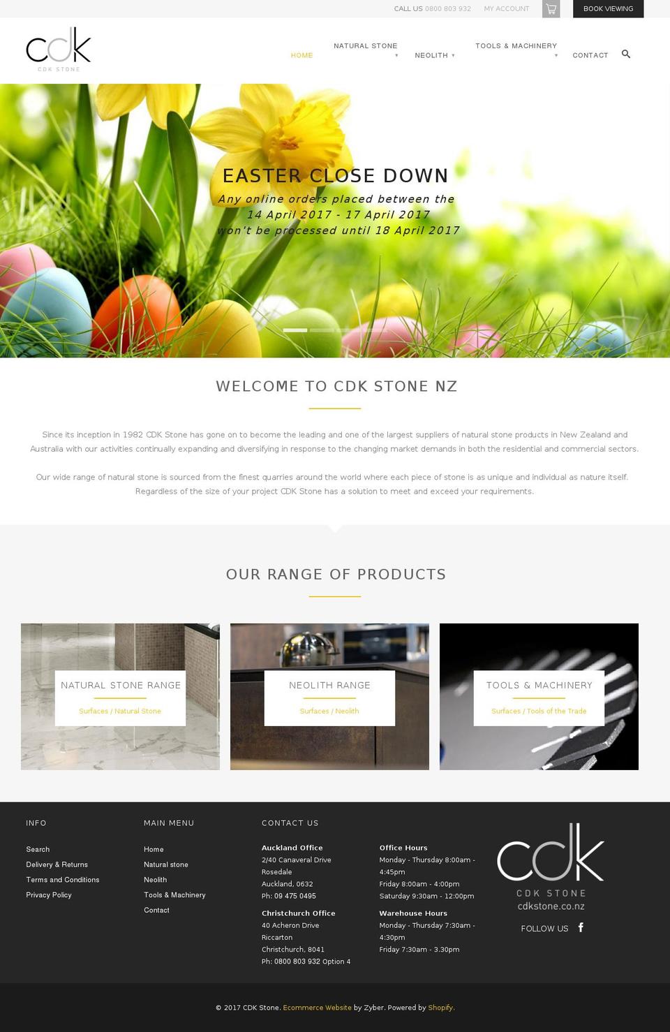 cdkstone.co.nz shopify website screenshot
