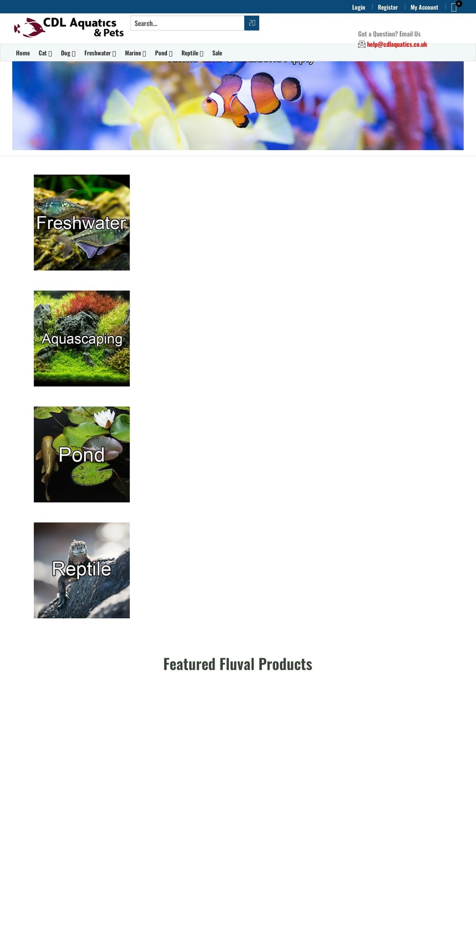 cdlaquatics.co.uk shopify website screenshot