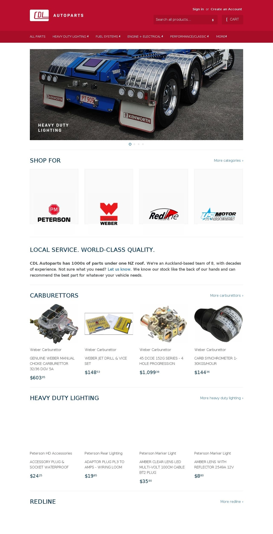 cdlautoparts.com shopify website screenshot