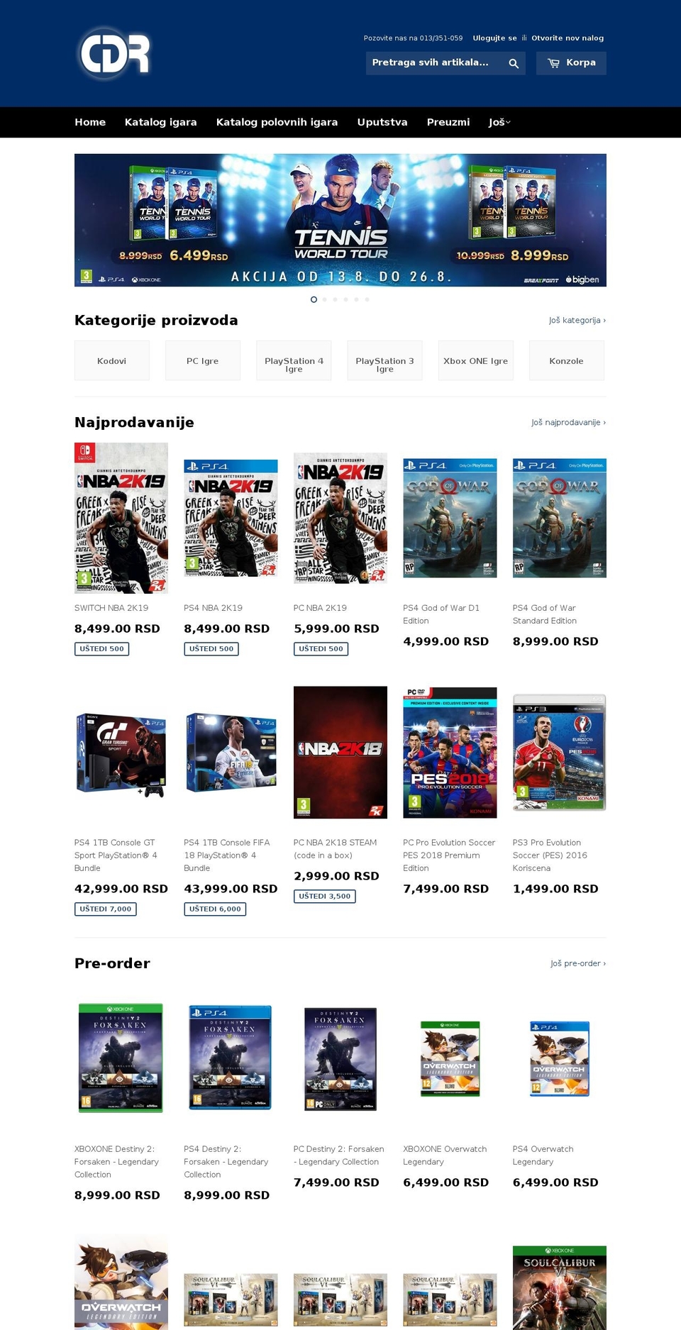 cdradnja.com — Shopify storefront screenshot