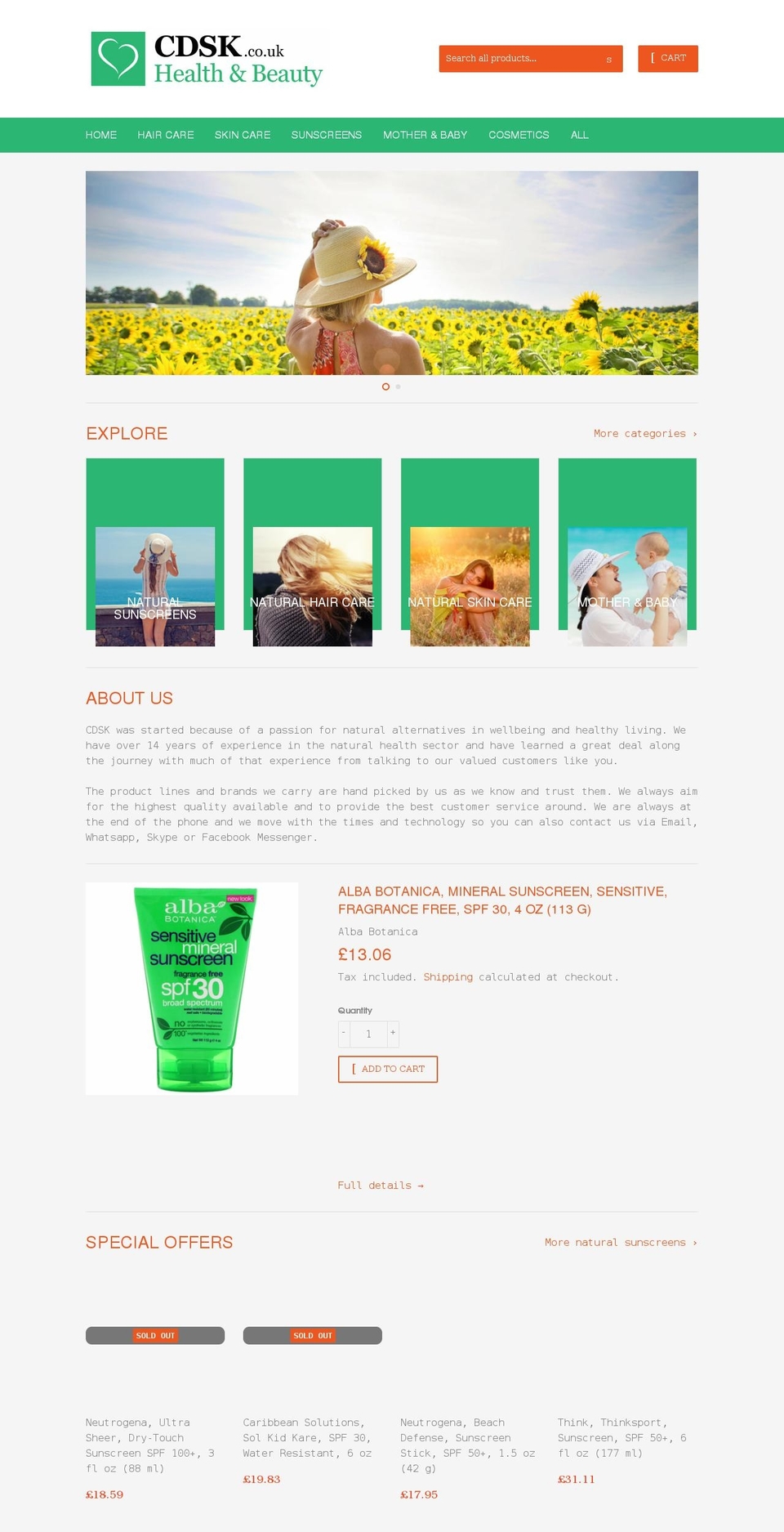cdsk.co.uk shopify website screenshot