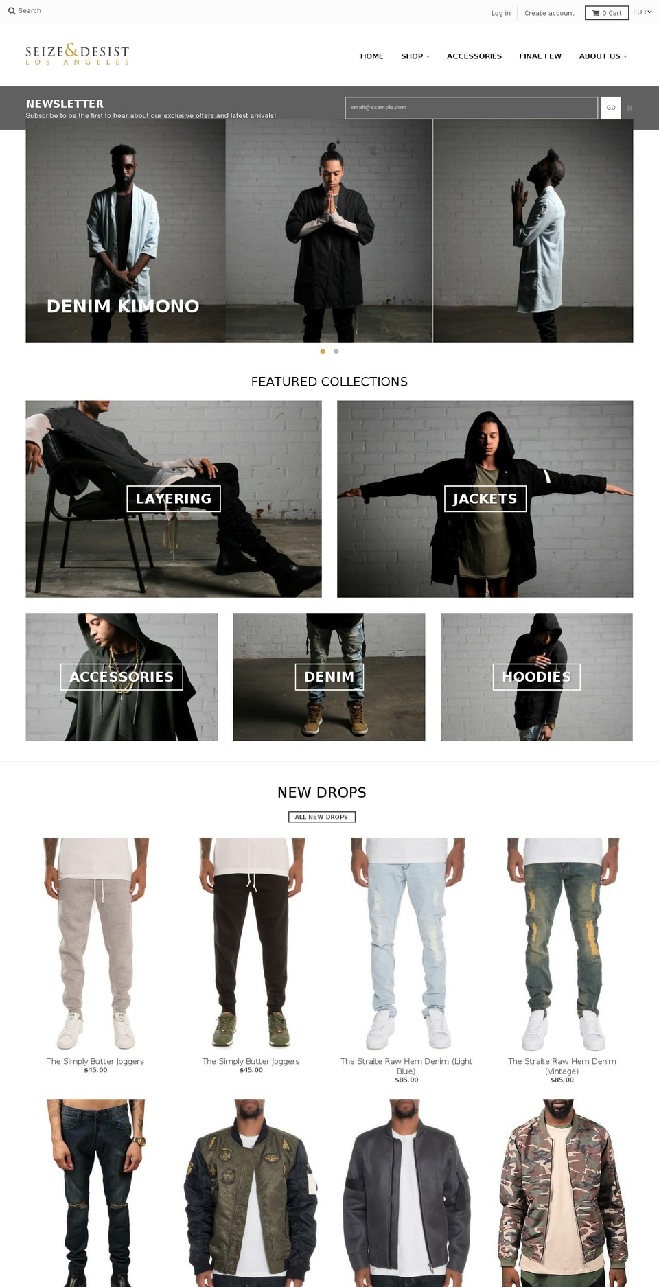 ceaseanddesist.mobi shopify website screenshot