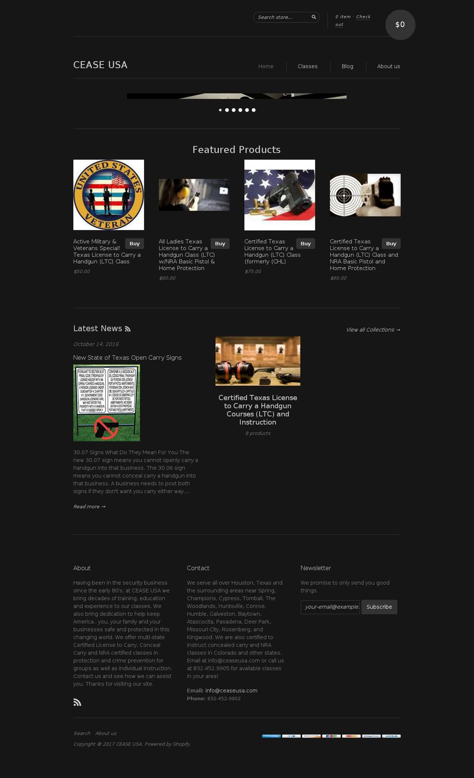 ceaseusa.com shopify website screenshot