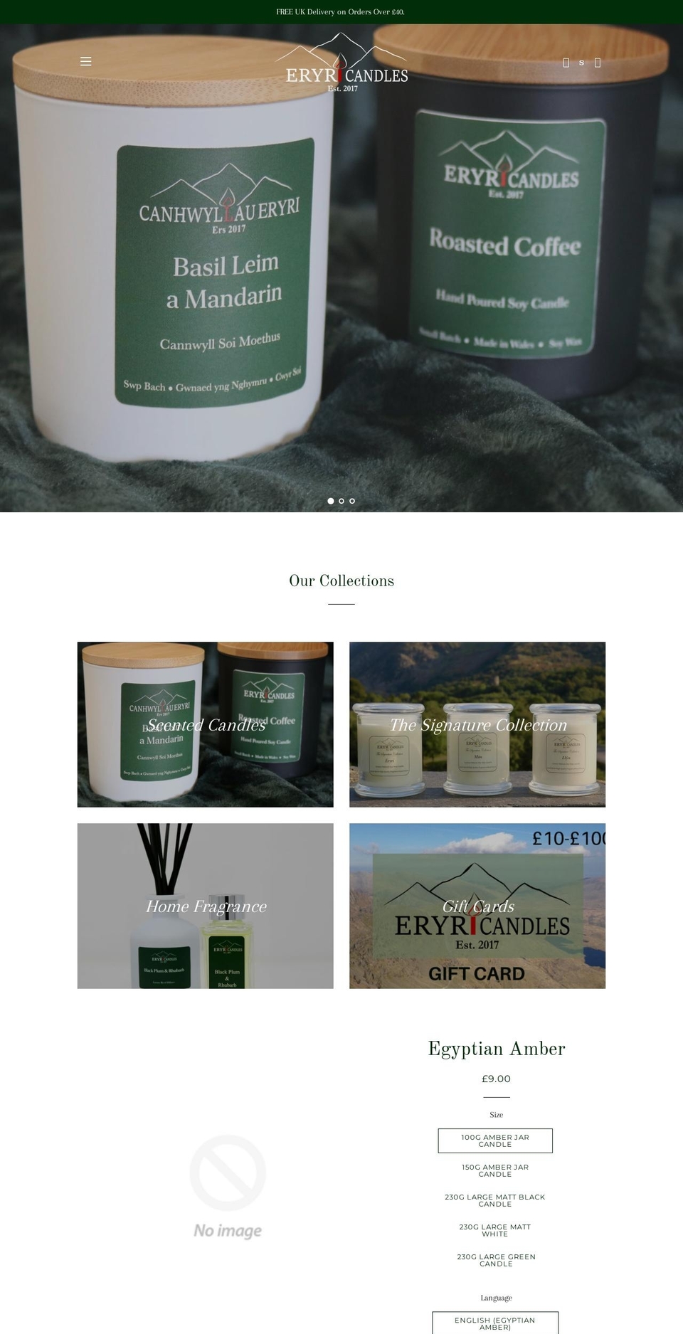cecandles.co.uk shopify website screenshot