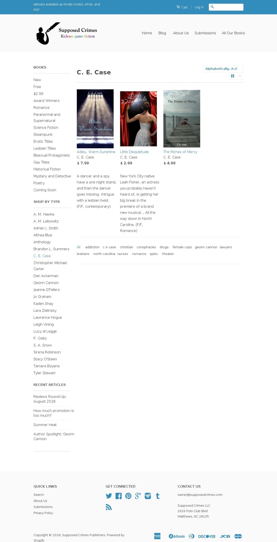 cecasebooks.com — Shopify storefront screenshot