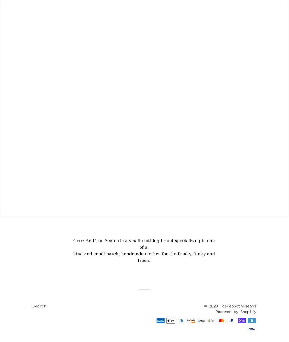 ceceandtheseams.com shopify website screenshot