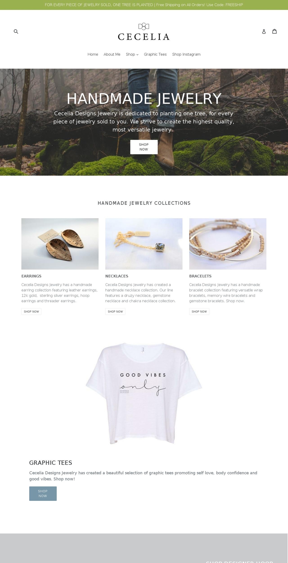 ceceliadesigns.com shopify website screenshot