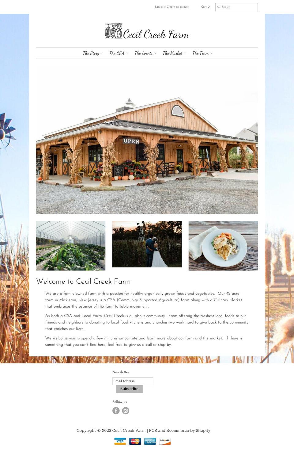 cecil-creek-farm.myshopify.com shopify website screenshot