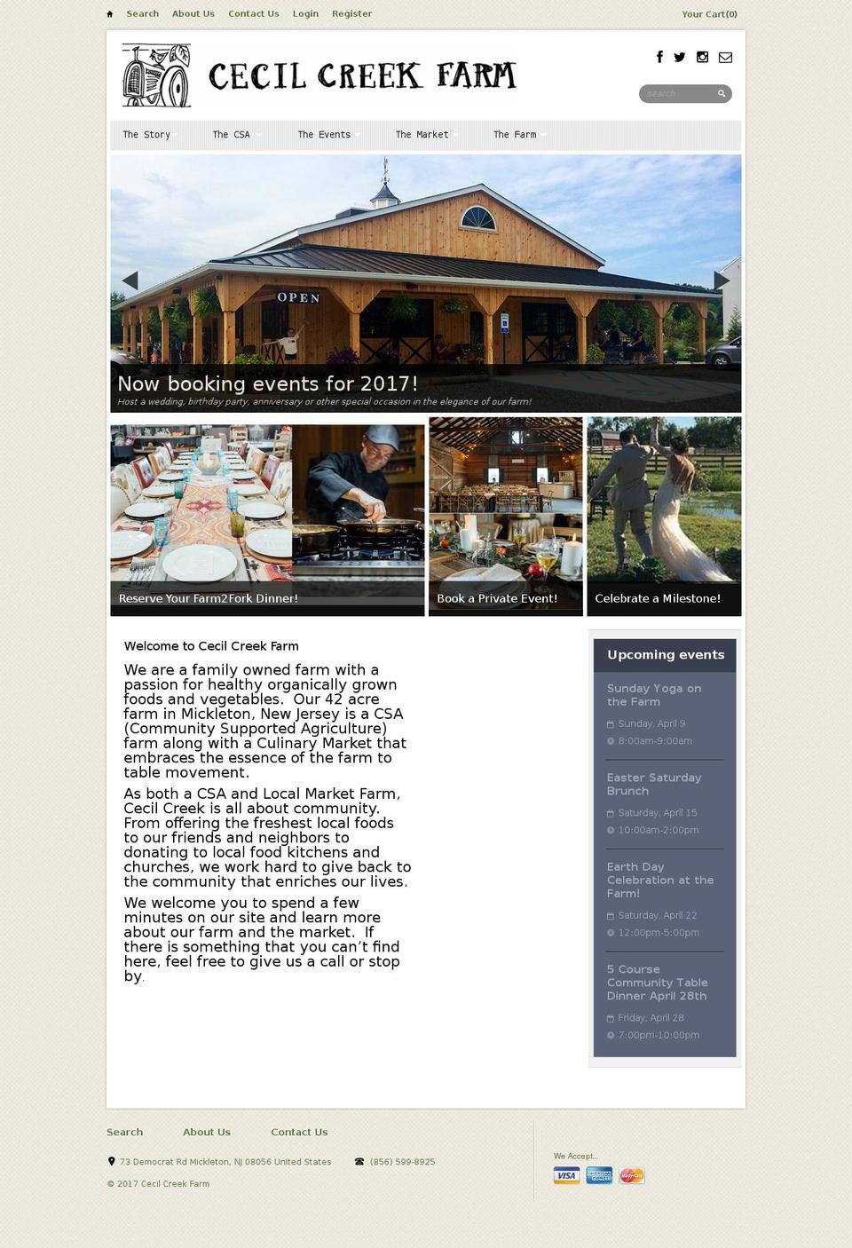 cecilcreekfarms.com shopify website screenshot