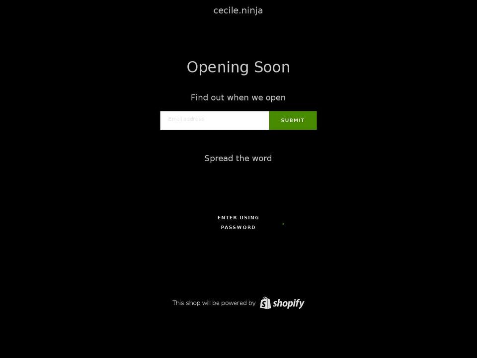 cecile.ninja shopify website screenshot