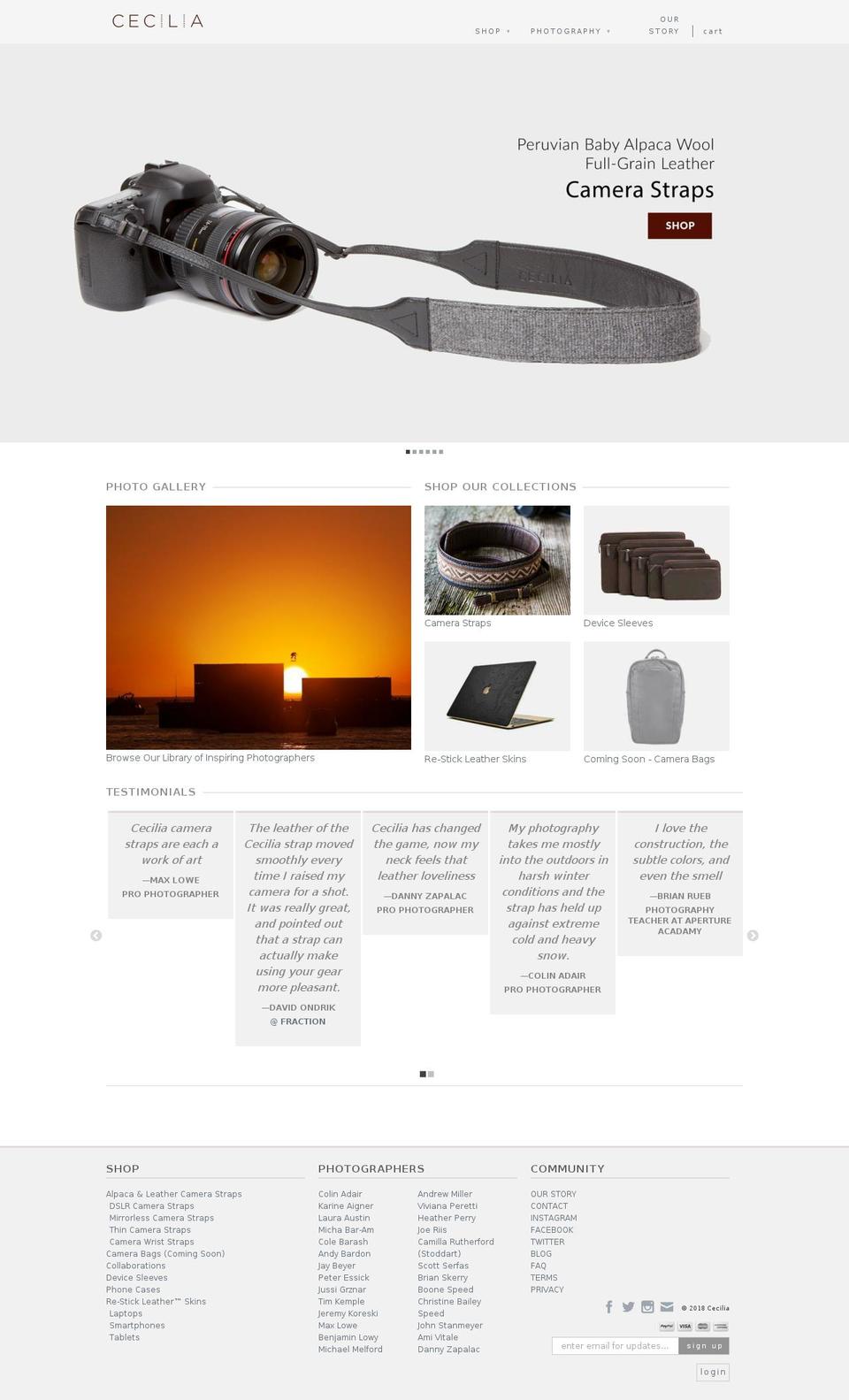 ceciliabags.com — Shopify storefront screenshot