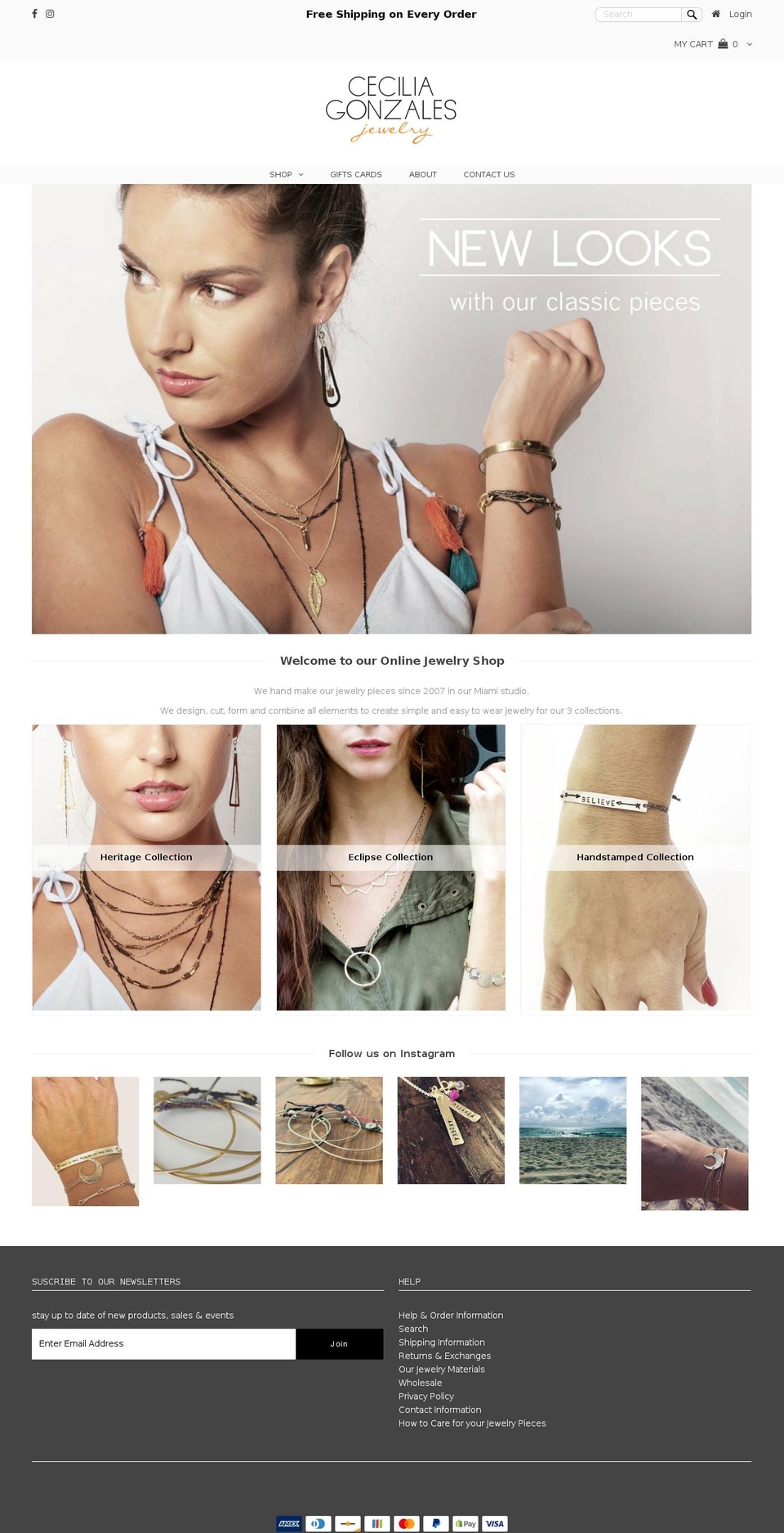 ceciliagonzalezjewelry.com — Shopify storefront screenshot