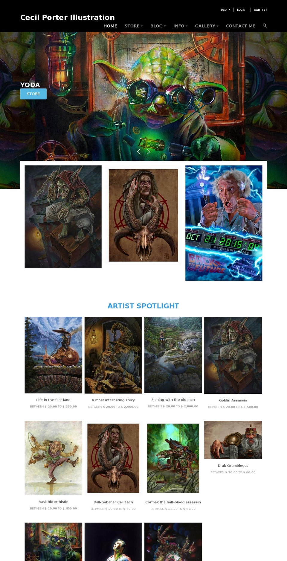 cecilporterillustration.com — Shopify storefront screenshot