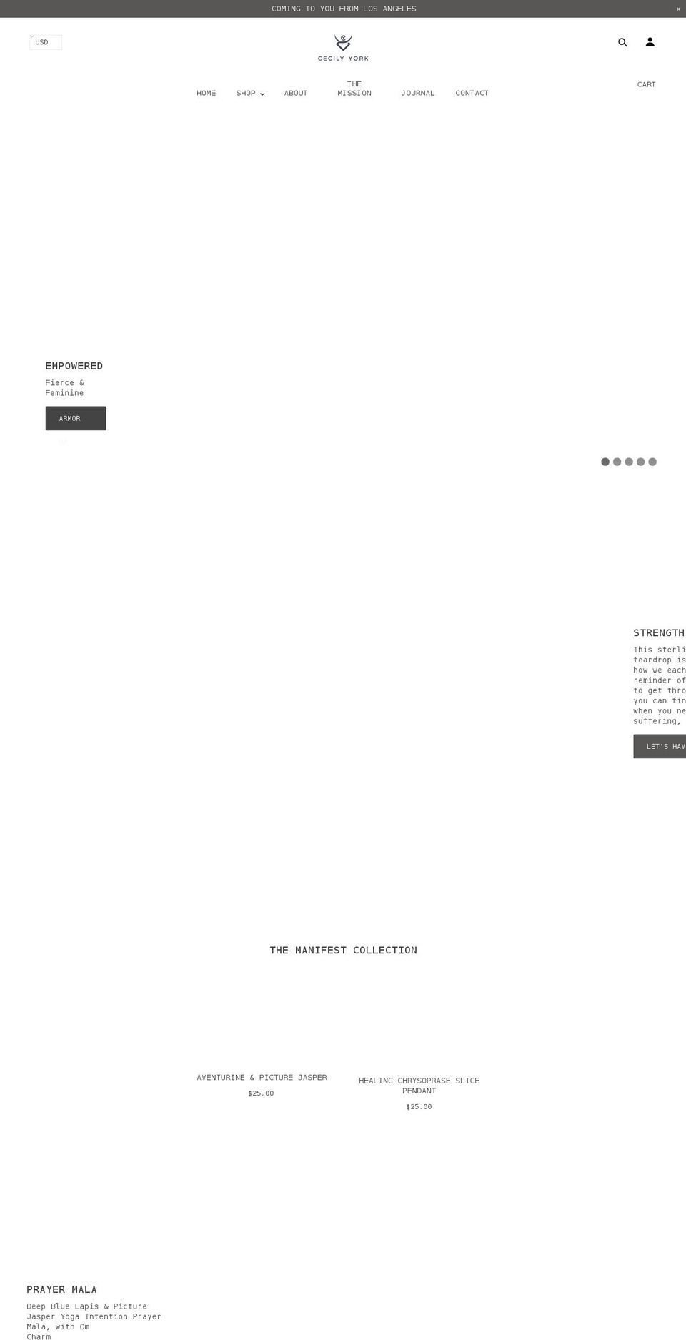 cecilyyork.com shopify website screenshot