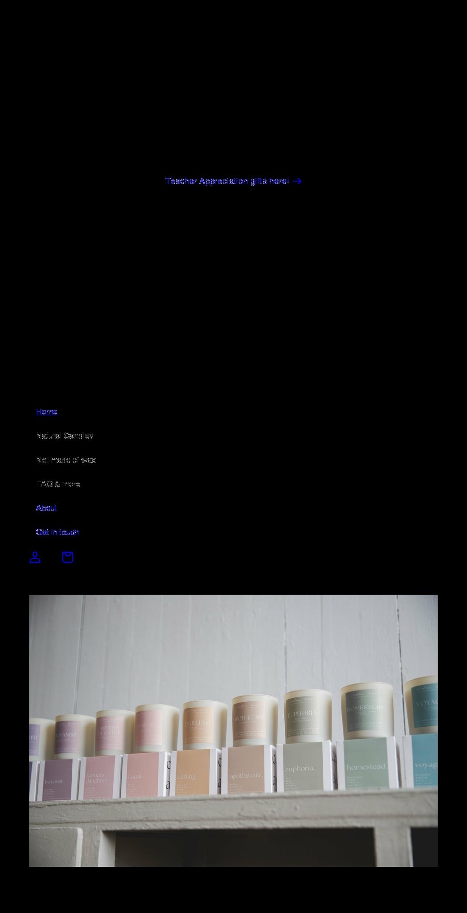 cedaravecandleco.com shopify website screenshot