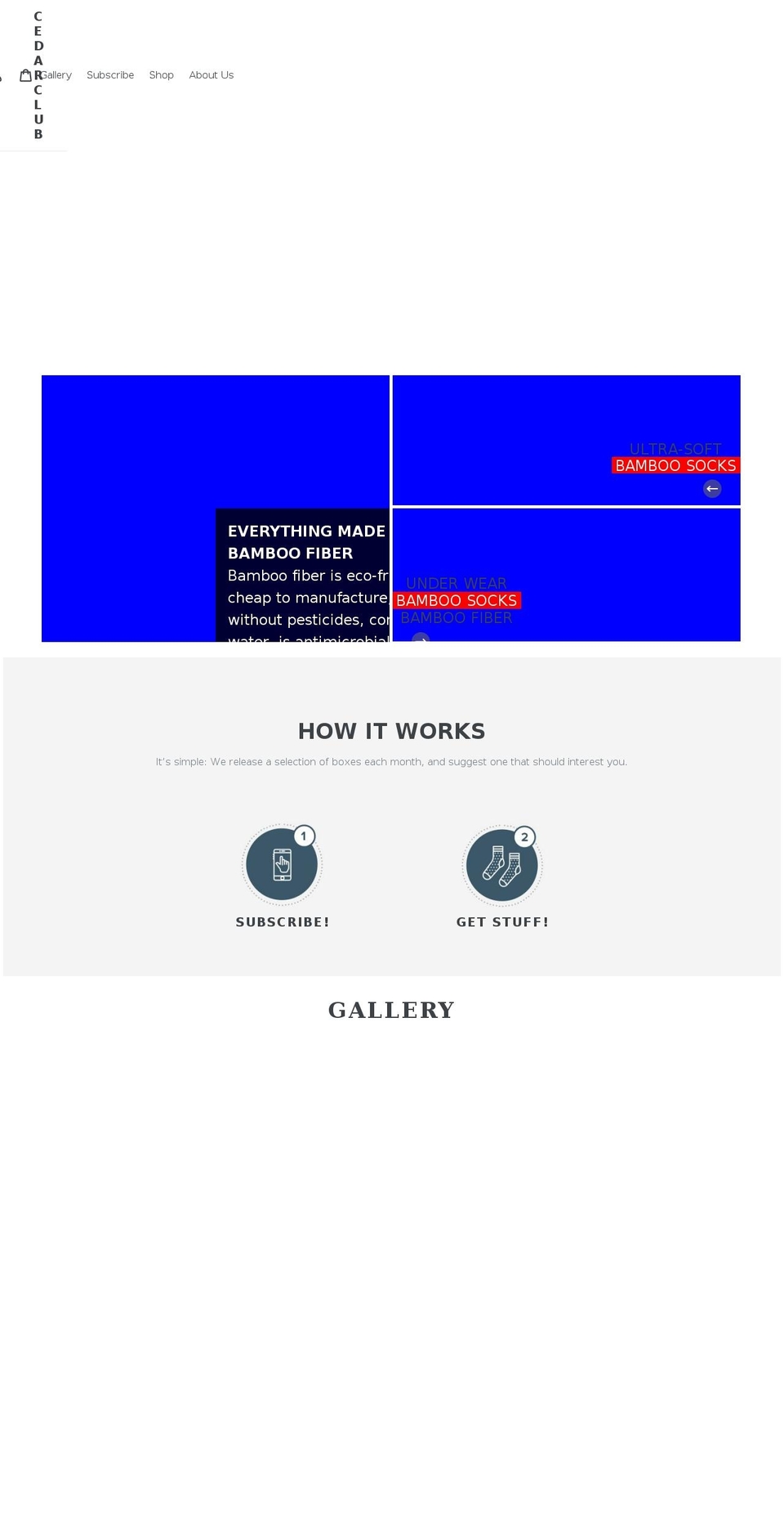 cedarclub.com — Shopify storefront screenshot