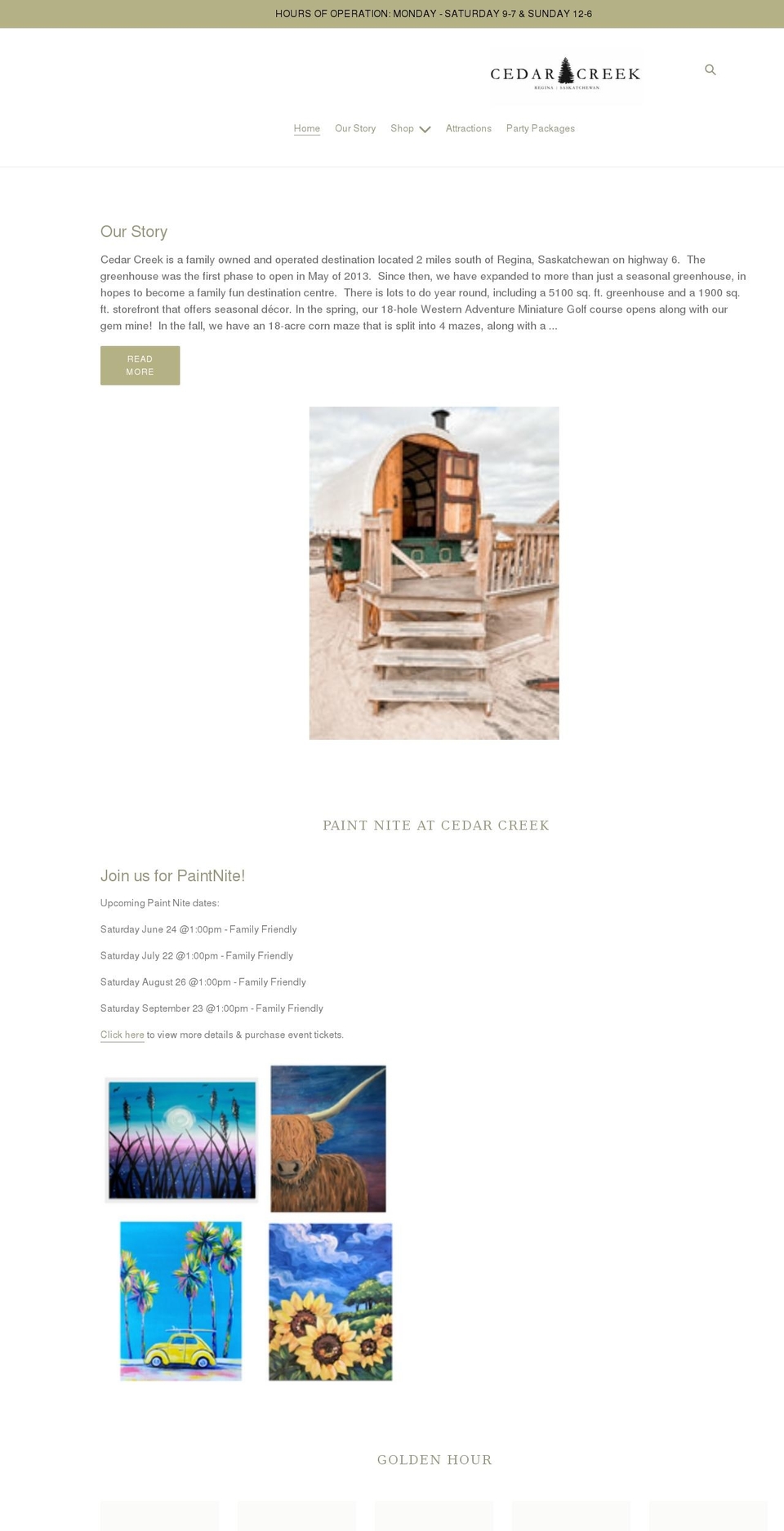 cedarcreekgardens.ca shopify website screenshot