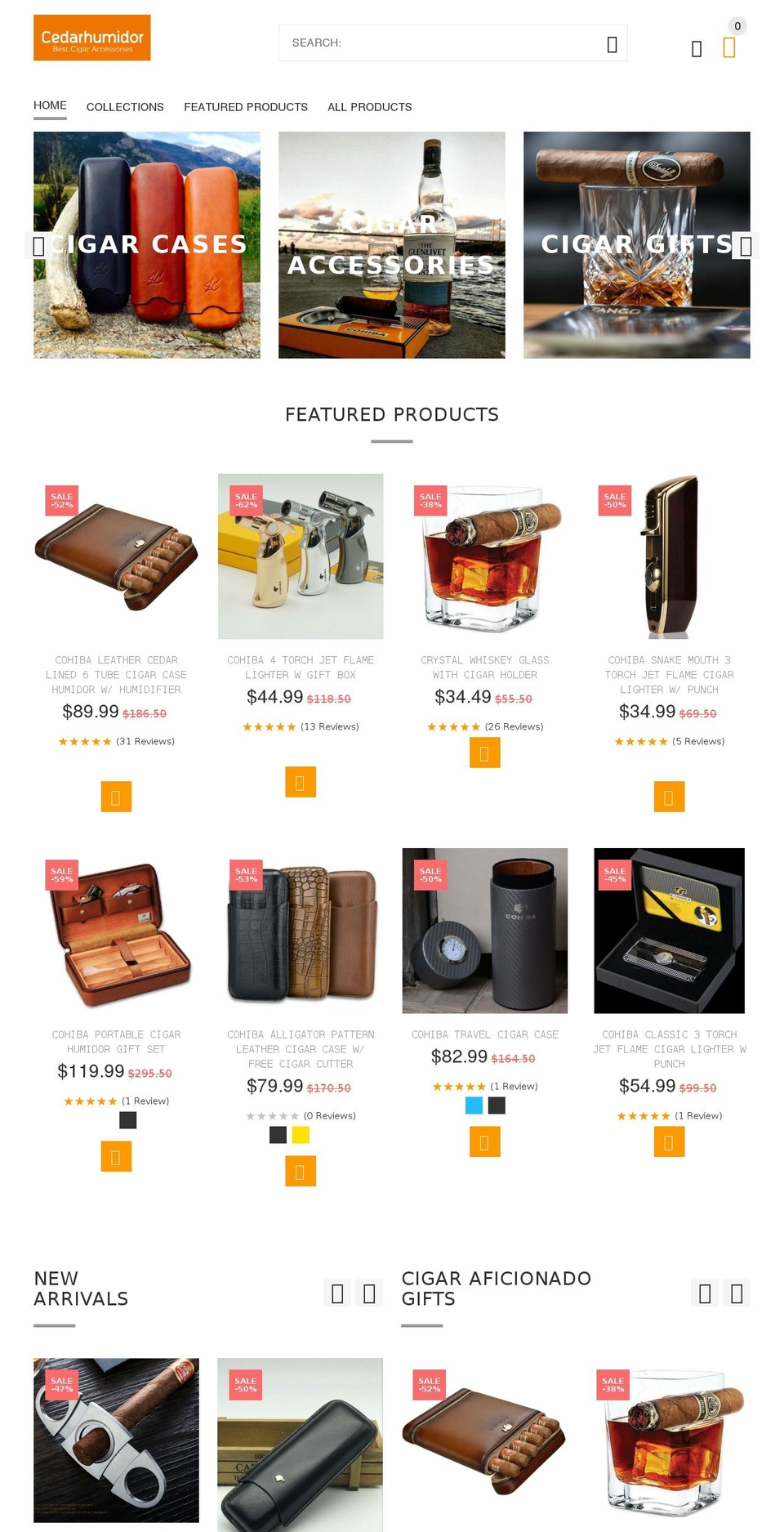 install-me-yourstore-v2-1-8 Shopify theme site example cedarhumidor.com