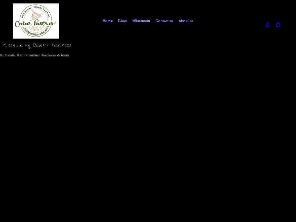 cedarpastries.com shopify website screenshot