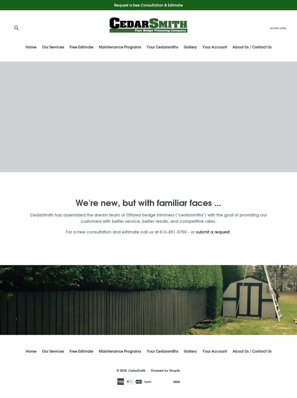 cedarsmith.com — Shopify storefront screenshot
