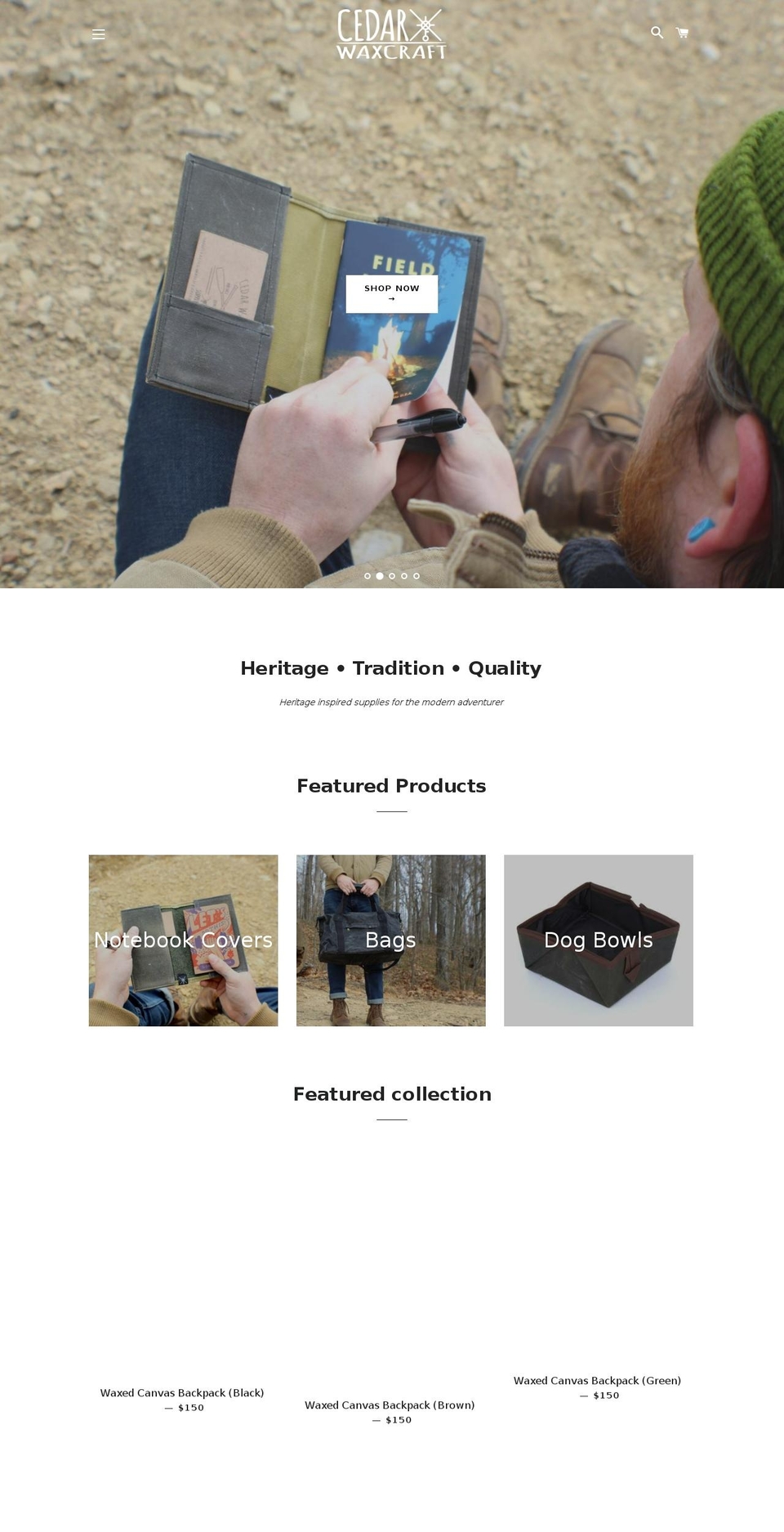 cedarwaxcraft.com shopify website screenshot