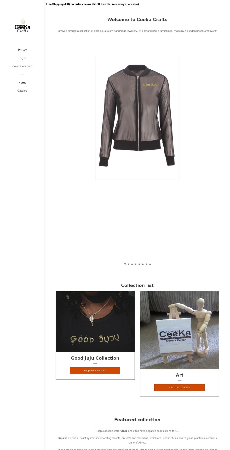 ceekacrafts.com — Shopify storefront screenshot