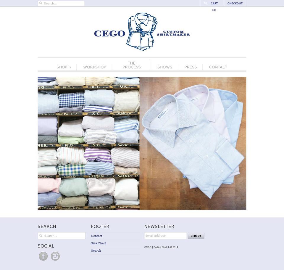 cego.com shopify website screenshot