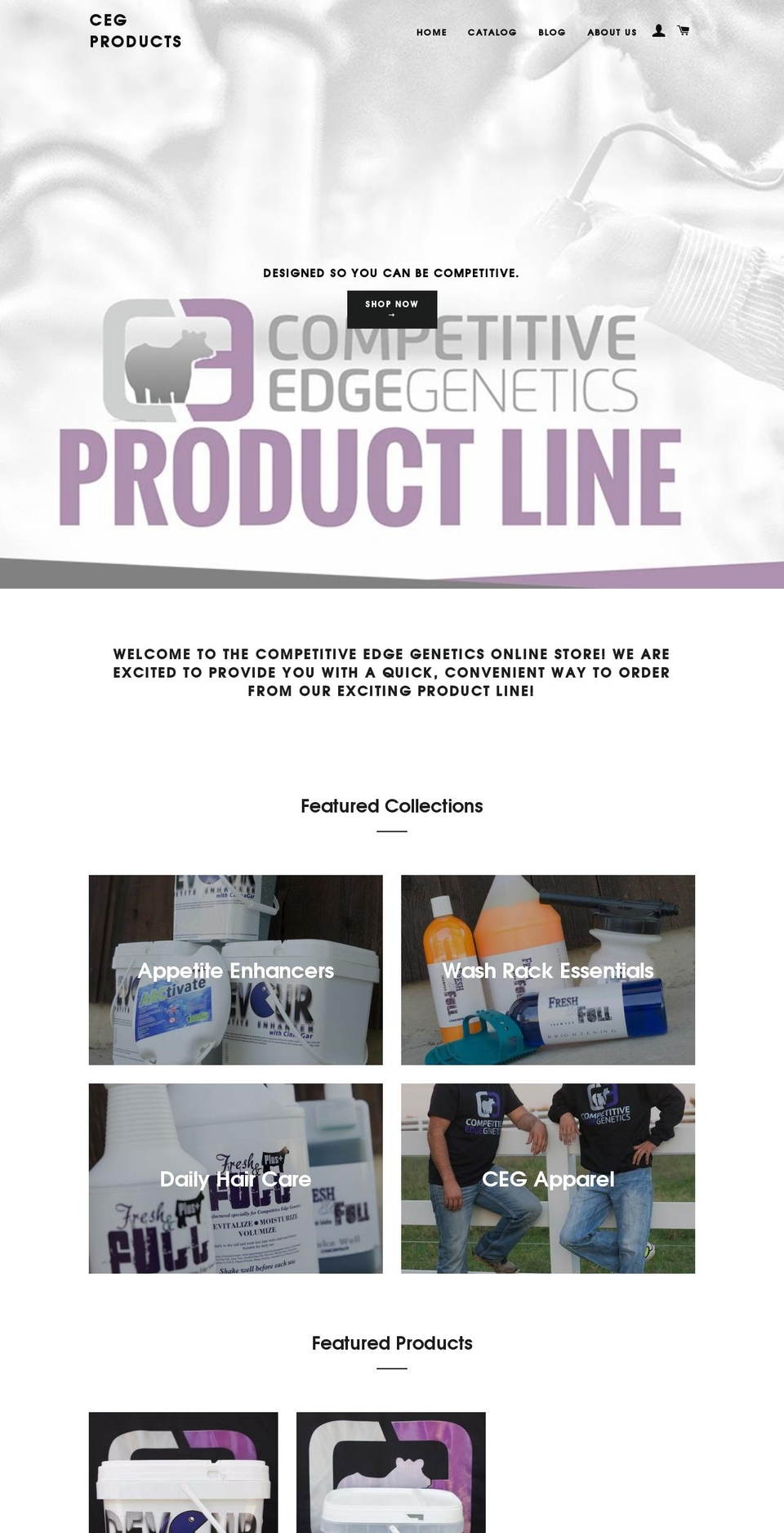 cegproducts.com shopify website screenshot