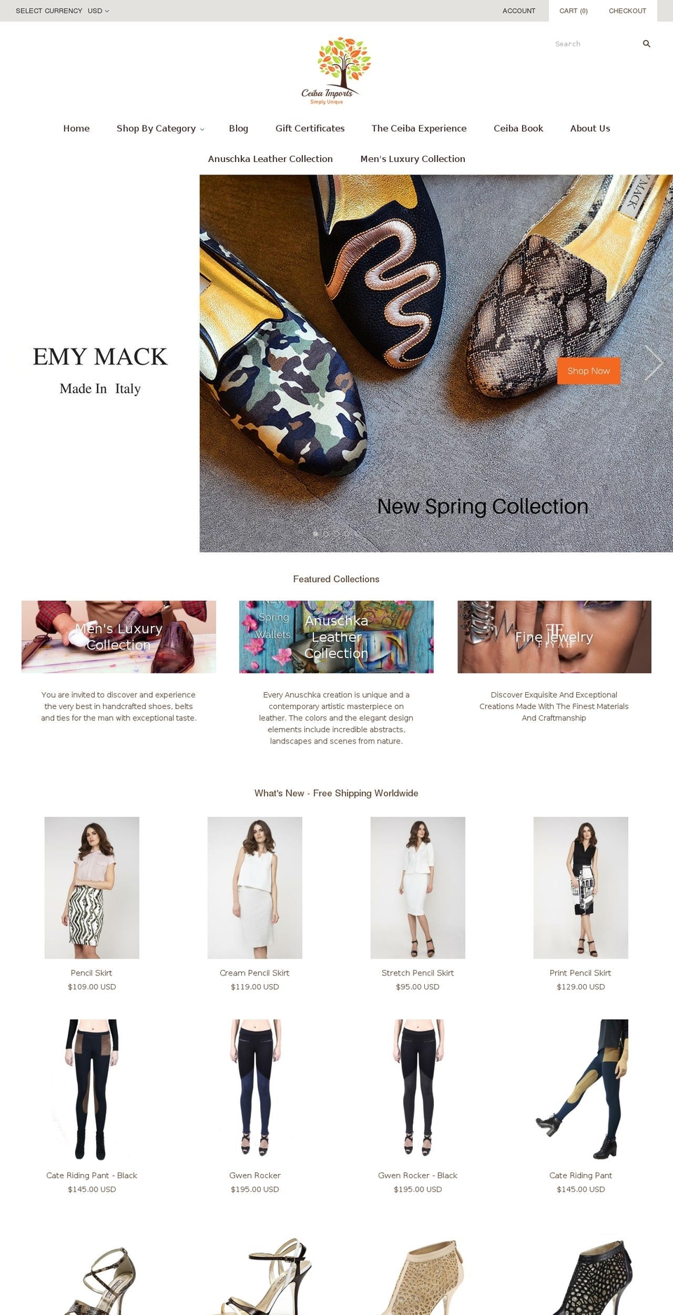 ceibaimports.com shopify website screenshot